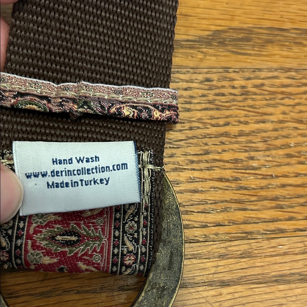 Derin Bohemian Style Belt with Tapestry Design and Ornate Buckle - Picture 3 of 9